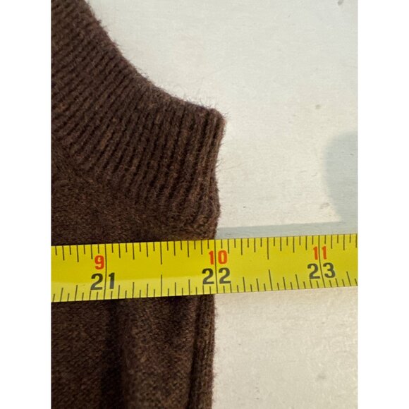 Oscar de la Renta Mens Sweater Vest Sz L Brown Cotton Academia Preppy Designer - Picture 6 of 10